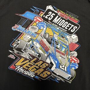Gildan Tee Shirt  Size L 2021 USAC National Midget Championship Race Las Vegas